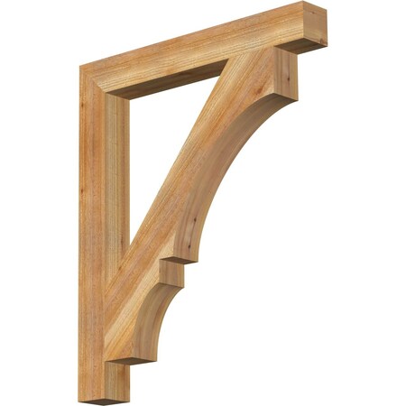 Ekena Millwork Balboa Block Rough Sawn Bracket, Western Red Cedar, 4"W x 32"D x 38"H BKT04X32X38BOA05RWR